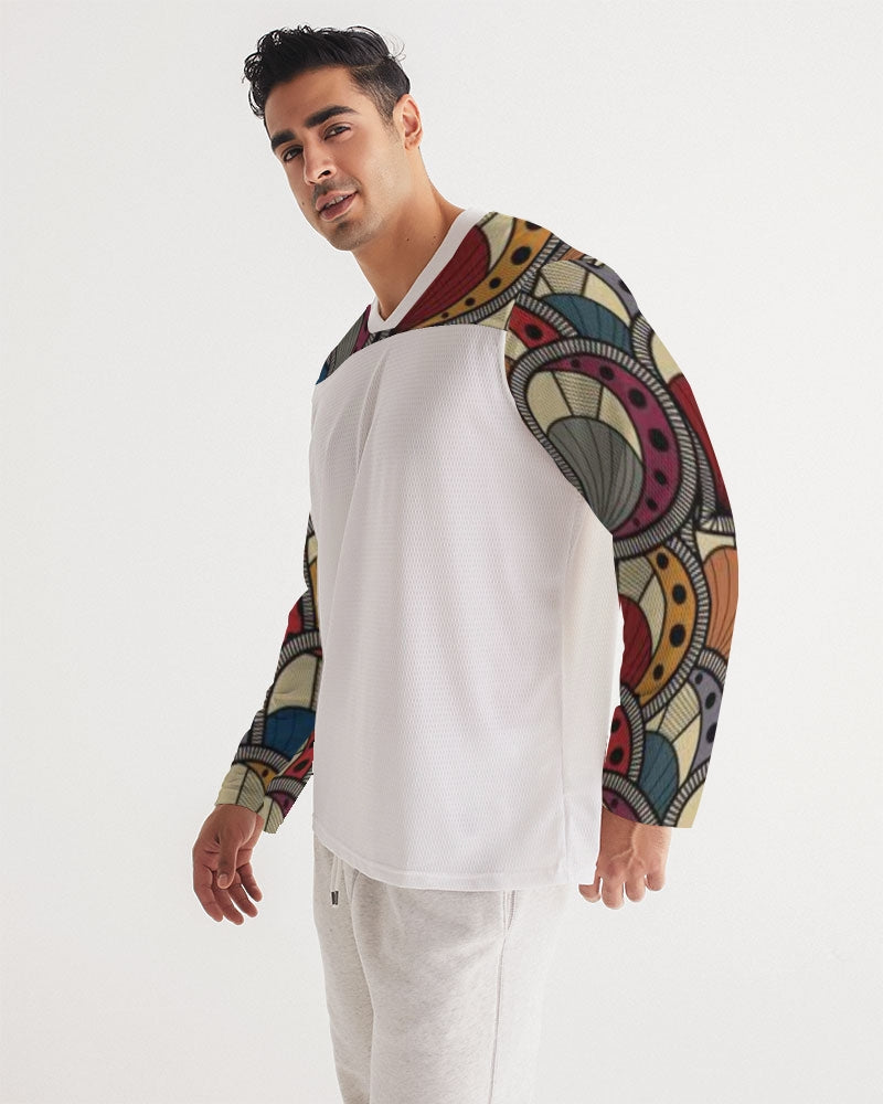 Classic Kente Men's Long Sleeve Sports Jersey