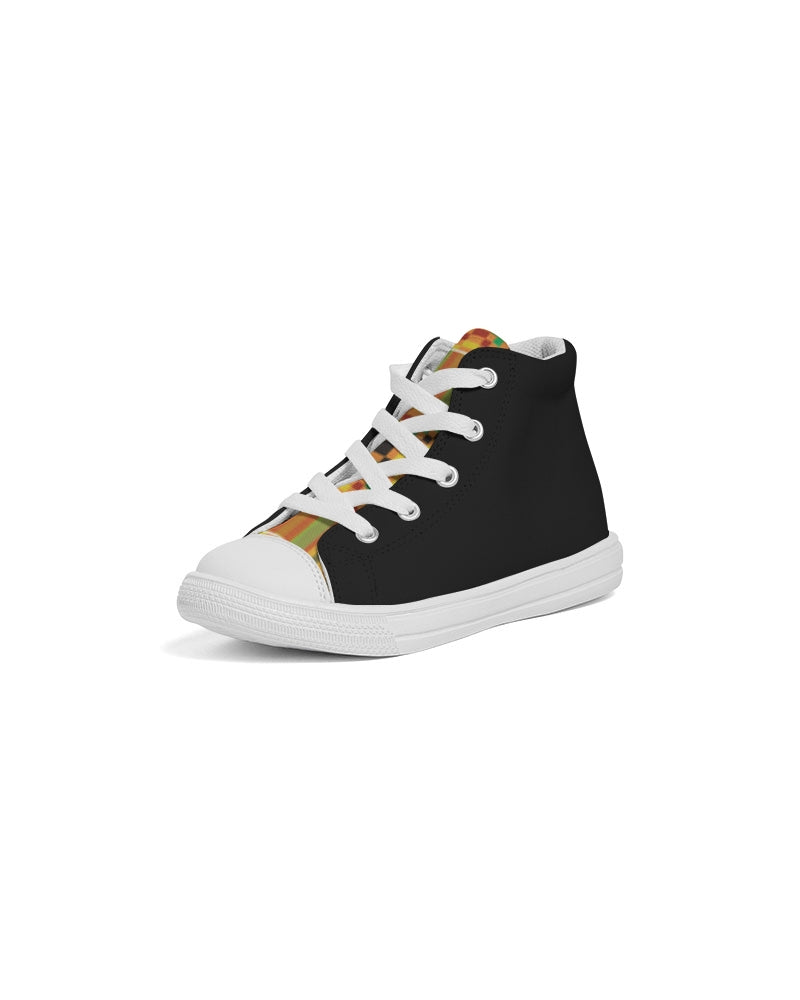 Black Kids Hightop Canvas Shoe