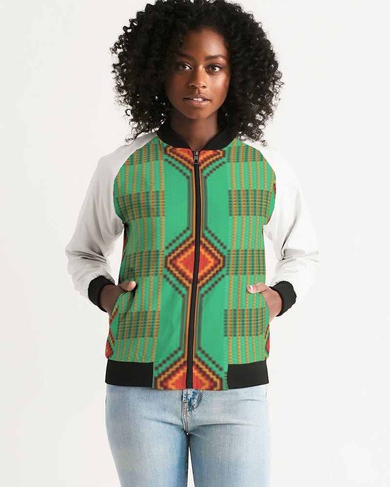 Kente variant 1 Women's Bomber Jacket