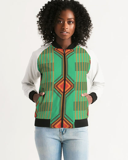 Kente variant 1 Women's Bomber Jacket
