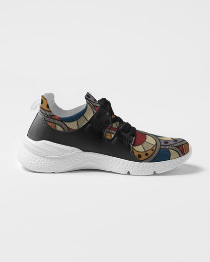 Black classic Kente Men's Two-Tone Sneaker