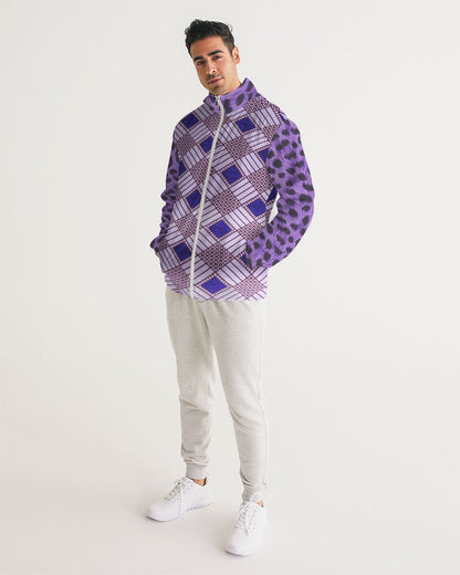 Purple Leopard Men's Windbreaker