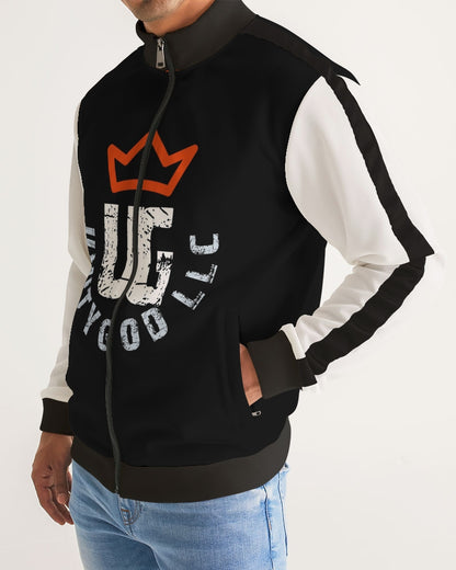 red UNITYGOD Logo Men's Stripe-Sleeve Track Jacket