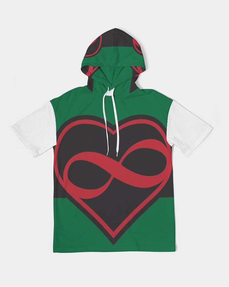 Black polyamorous flag Men's Premium Heavyweight Short Sleeve Hoodie