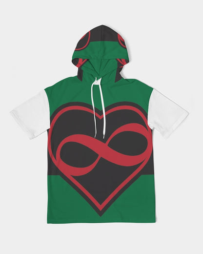 Black polyamorous flag Men's Premium Heavyweight Short Sleeve Hoodie