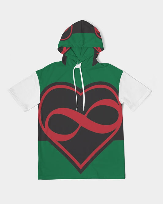 Black polyamorous flag Men's Premium Heavyweight Short Sleeve Hoodie