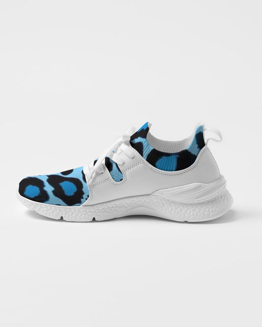 Blue leopard kente Men's Two-Tone Sneaker