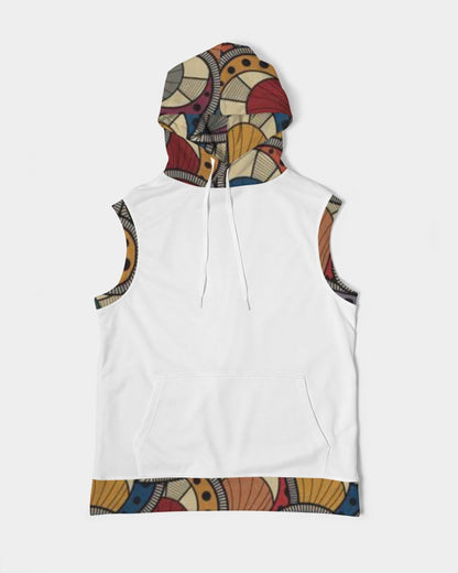 Classic Kente Men's Premium Heavyweight Sleeveless Hoodie