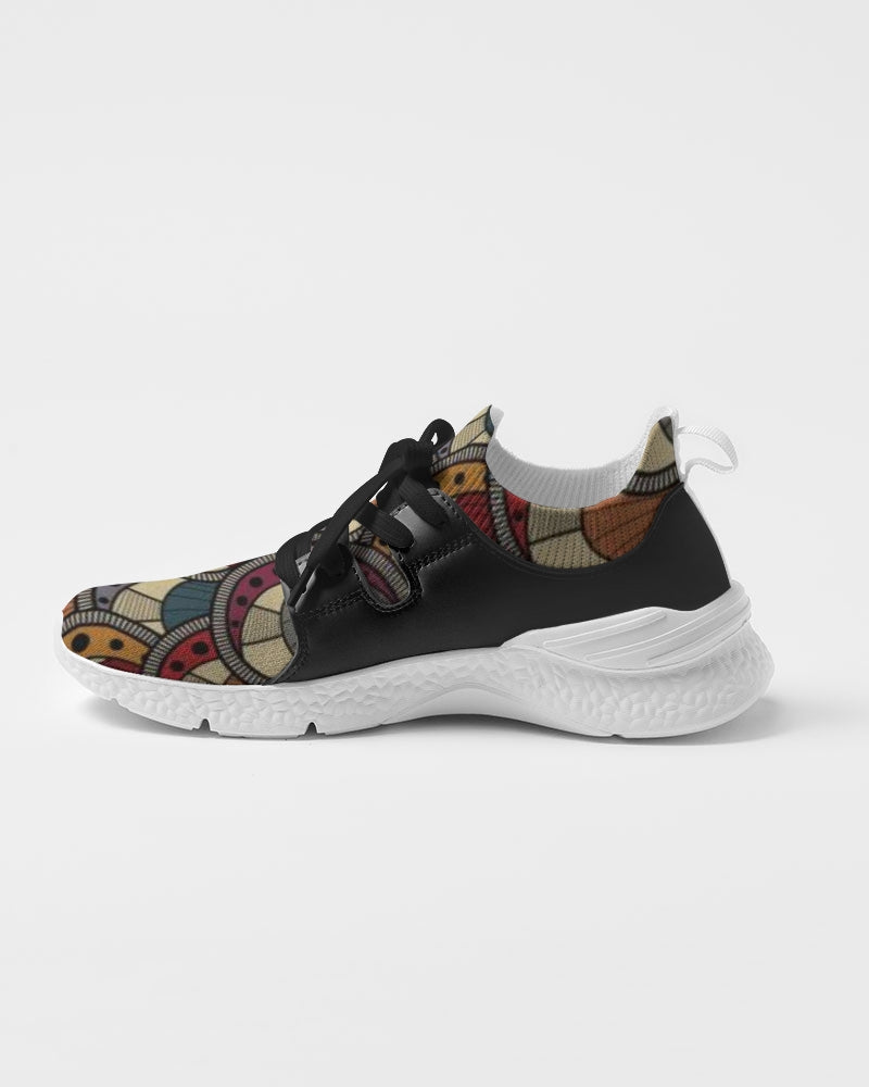 Black classic Kente Women's Two-Tone Sneaker
