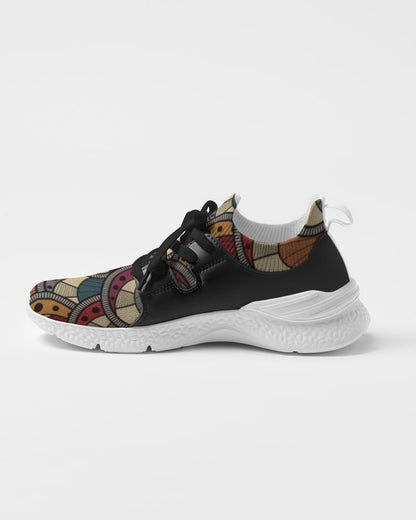 Black classic Kente Women's Two-Tone Sneaker
