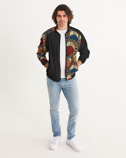 Black classic Kente Men's Bomber Jacket