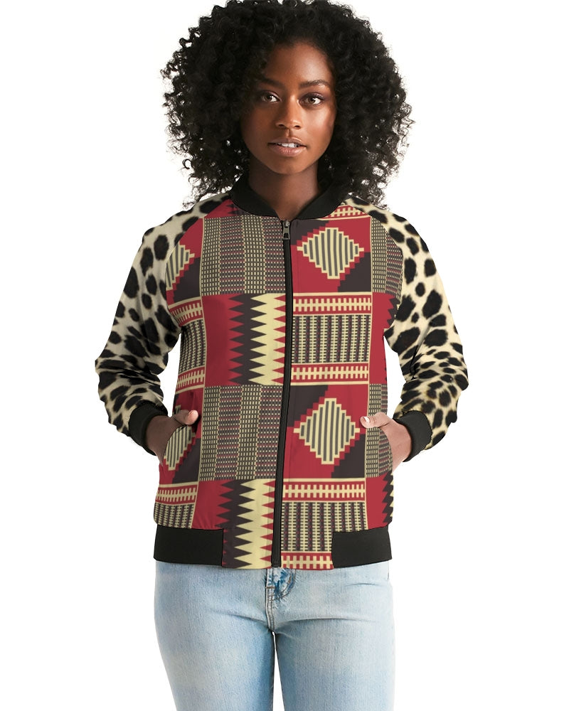 BRW Kente Women's Bomber Jacket