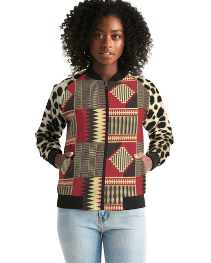BRW Kente Women's Bomber Jacket