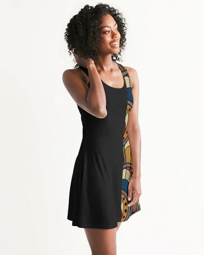 Black classic Kente Women's Racerback Dress