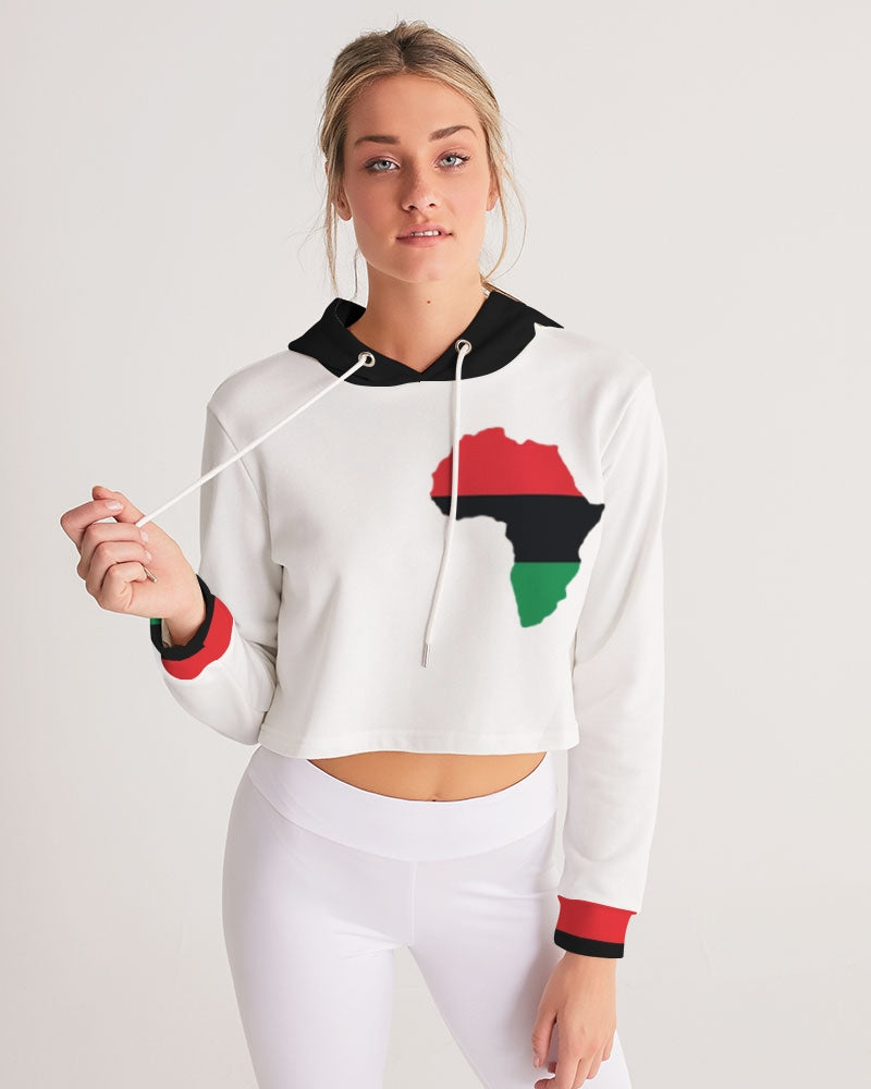 Pan African continental symbol Women's Cropped Hoodie
