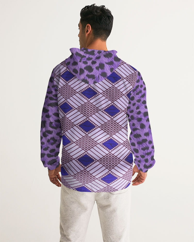 Purple Leopard Men's Windbreaker