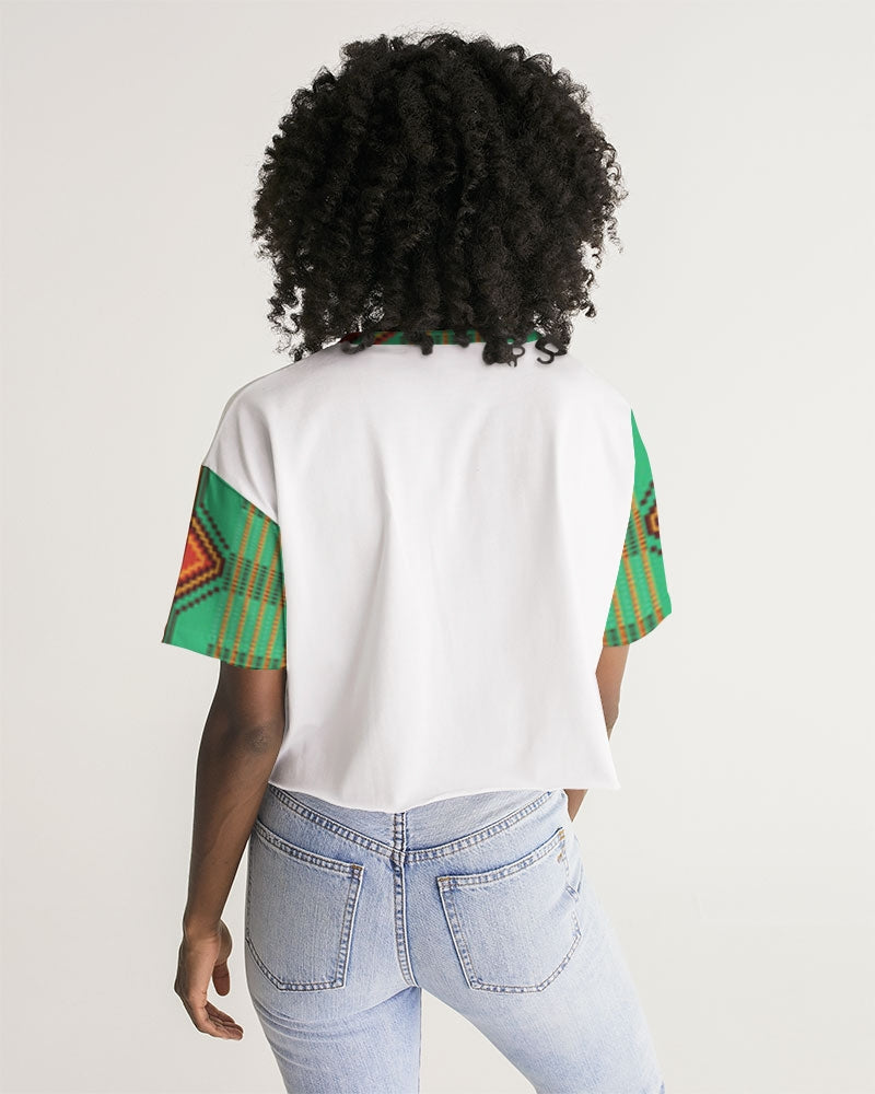 Kente variant 1 Women's Lounge Cropped Tee