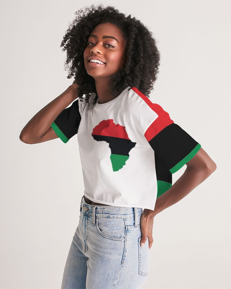 Pan African continental symbol Women's Lounge Cropped Tee