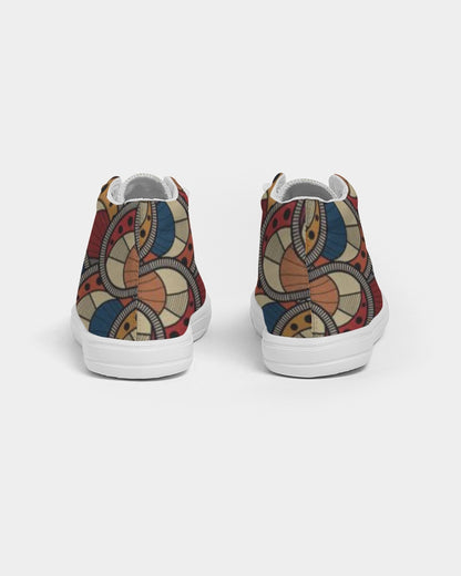 Classic Kente Kids Hightop Canvas Shoe