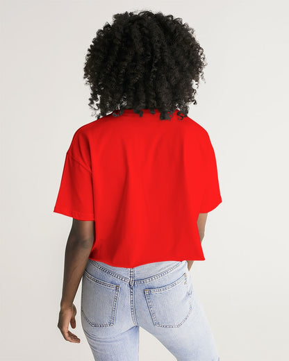 Poly By Nature Women's All-Over Print Lounge Cropped Tee