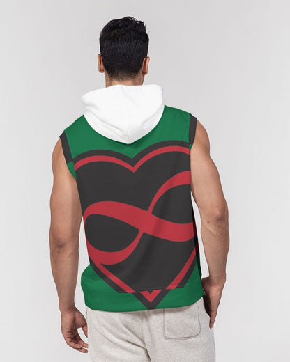 Black polyamorous flag Men's Premium Heavyweight Sleeveless Hoodie
