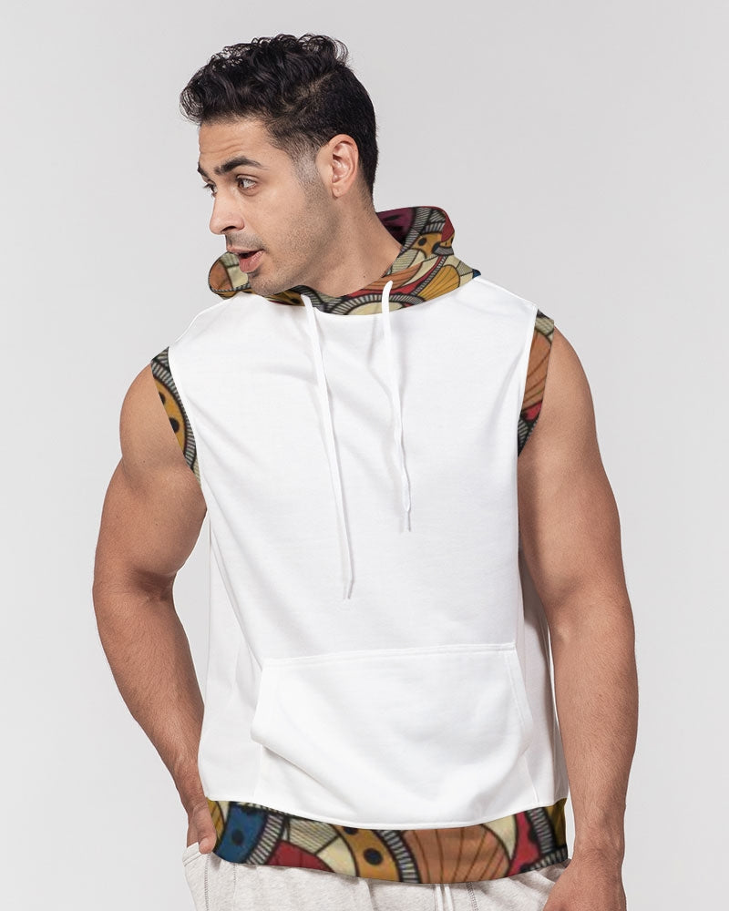 Classic Kente Men's Premium Heavyweight Sleeveless Hoodie