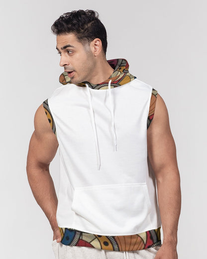 Classic Kente Men's Premium Heavyweight Sleeveless Hoodie