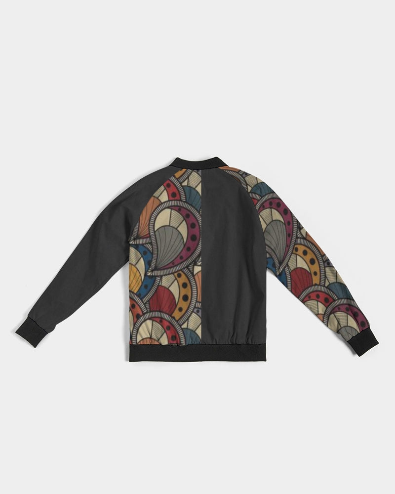 Black classic Kente Women's Bomber Jacket