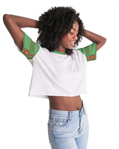 Kente variant 1 Women's Lounge Cropped Tee