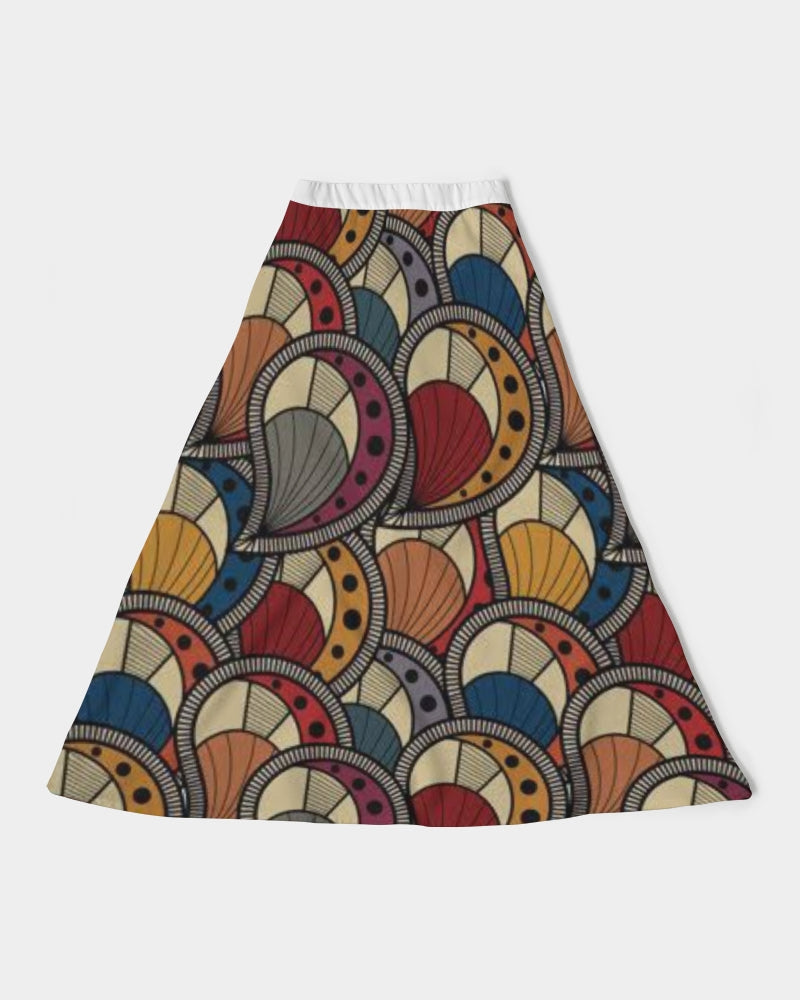 Classic Kente Women's A-Line Midi Skirt