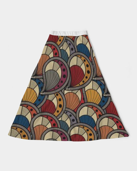 Classic Kente Women's A-Line Midi Skirt