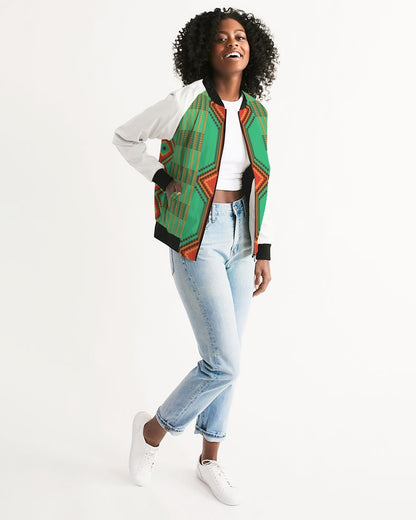 Kente variant 1 Women's Bomber Jacket