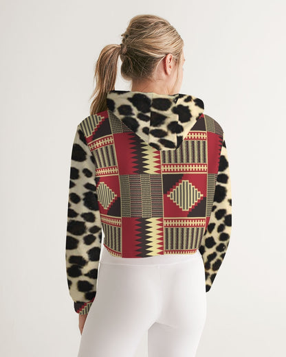 BRW Kente Women's Cropped Hoodie