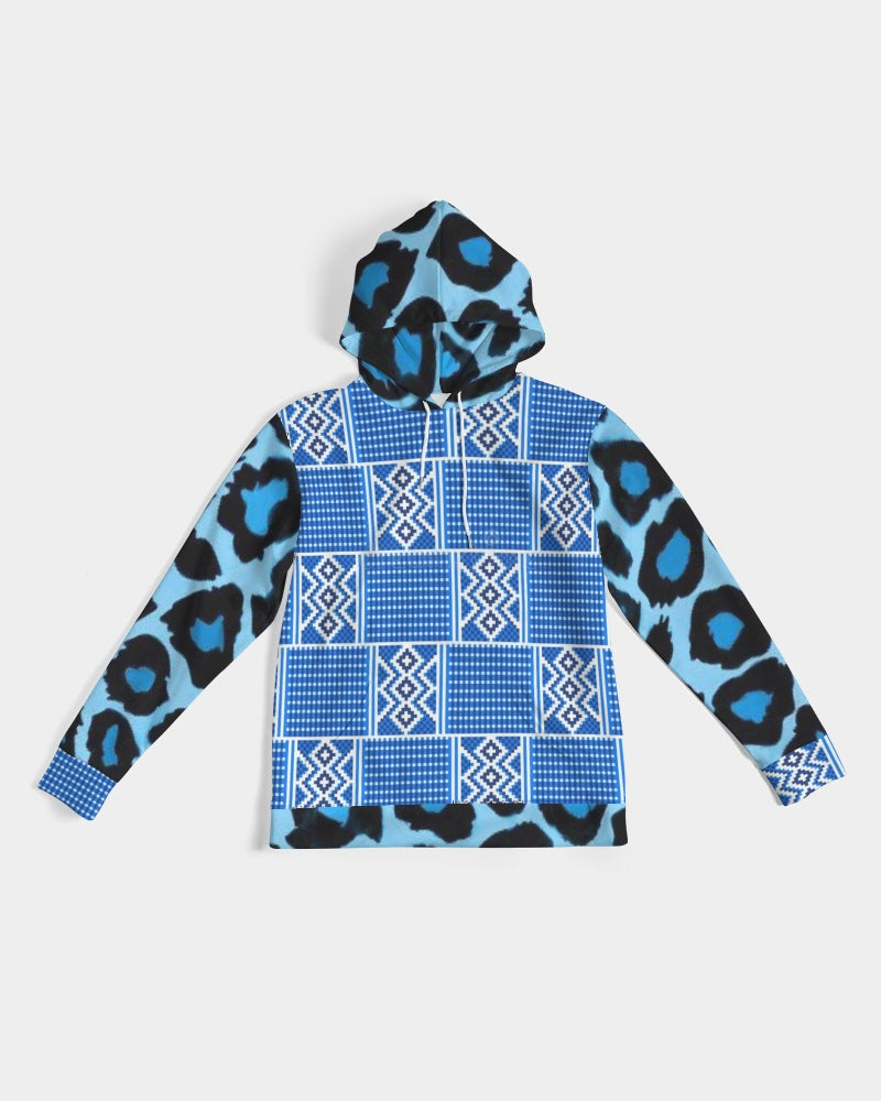 Blue leopard kente Men's Hoodie