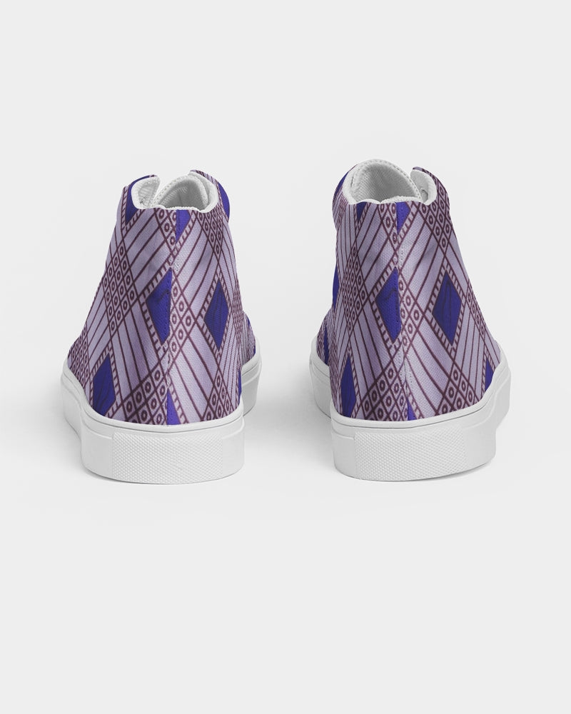 Purple Leopard Women's Hightop Canvas Shoe