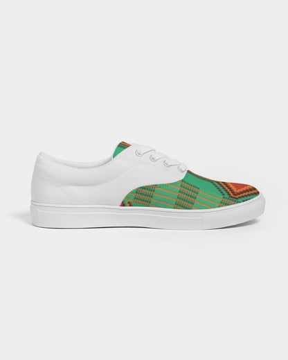 Kente variant 1 Men's Lace Up Canvas Shoe