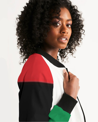Pan African continental symbol Women's Bomber Jacket