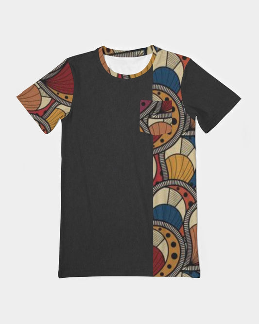 Black classic Kente Men's Everyday Pocket Tee