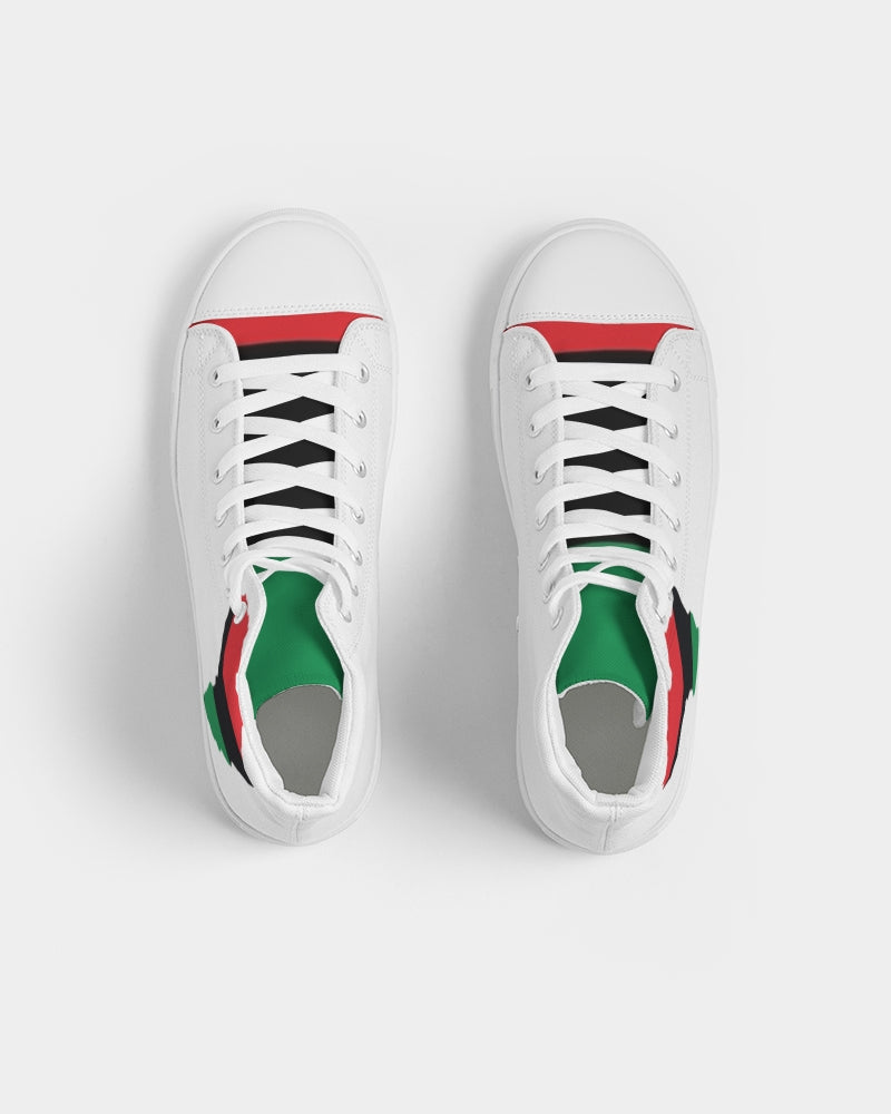 Pan African continental symbol Women's Hightop Canvas Shoe