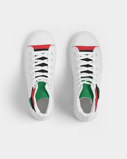 Pan African continental symbol Women's Hightop Canvas Shoe