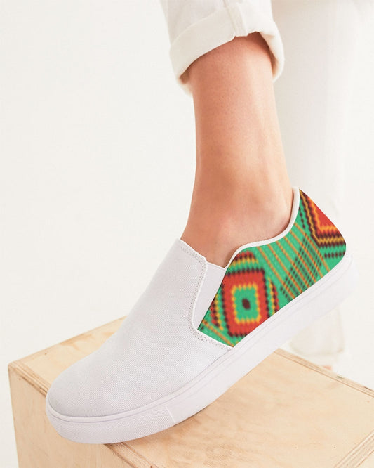 Kente variant 1 Women's Slip-On Canvas Shoe