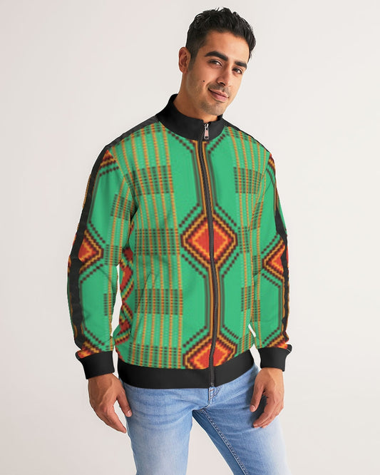 Kente variant 1 Men's Stripe-Sleeve Track Jacket