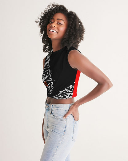 Poly By Nature Women's  All-Over Print Twist-Front Tank