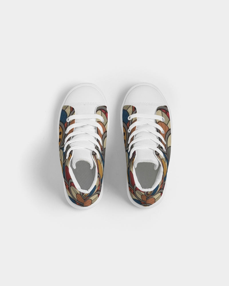 Classic Kente Kids Hightop Canvas Shoe