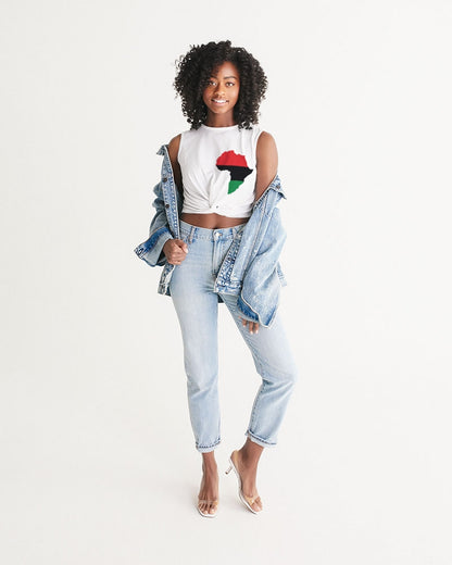 Pan African continental symbol Women's Twist-Front Tank