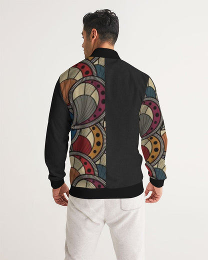 Black classic Kente Men's Track Jacket