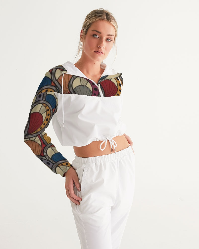 Classic Kente Women's Cropped Windbreaker