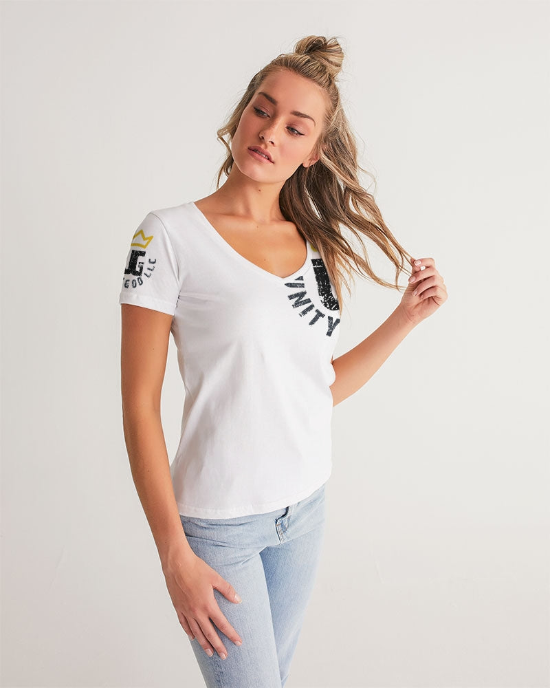 UNITYGOD Logo 4 Women's V-Neck Tee