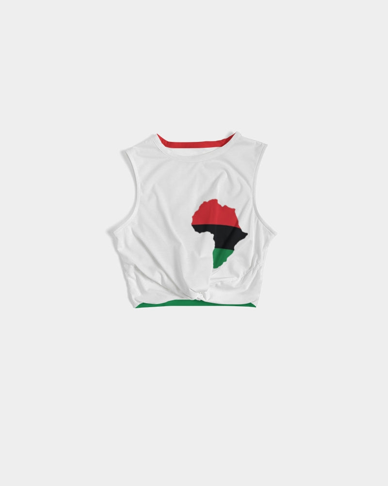 Pan African continental symbol Women's Twist-Front Tank