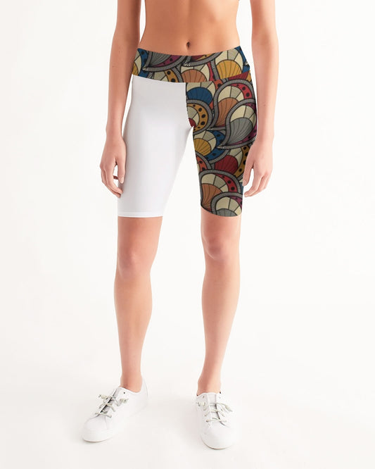 Classic Kente Women's Mid-Rise Bike Shorts